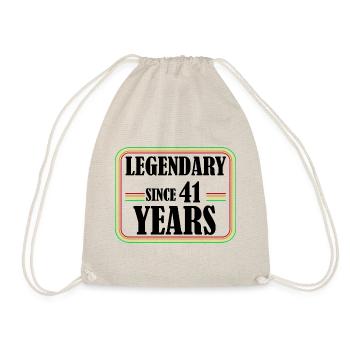 Legendary for 41 years, 41 birthday, finally 41 - Drawstring Bag - nature - Front