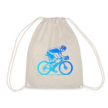 Compact road bike design for road bike - Drawstring Bag - nature - Front