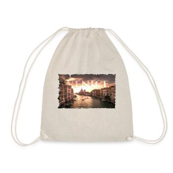 Stadt Venedig Venice Rialto Geschenk Idee - Turnbeutel - Natur - Vorne