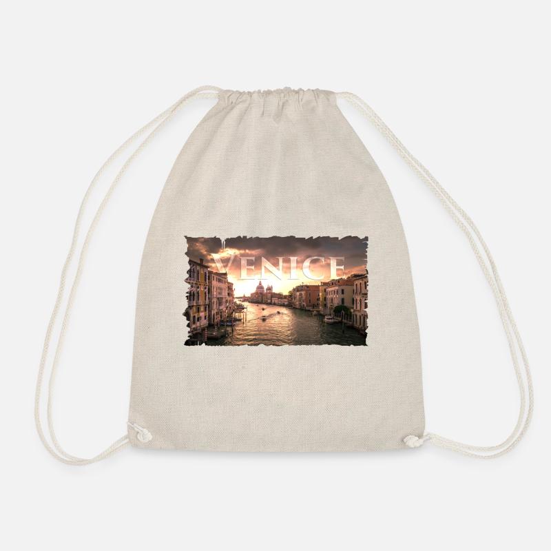 Stadt Venedig Venice Rialto Geschenk Idee - Turnbeutel - Natur