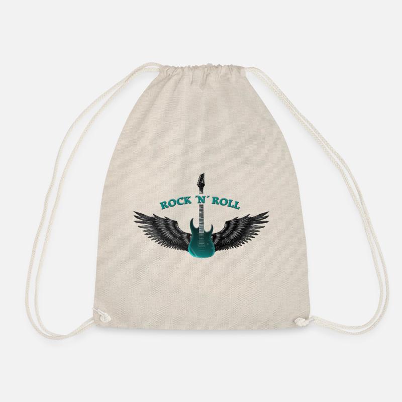 ROCK N ROLL - Drawstring Bag - nature