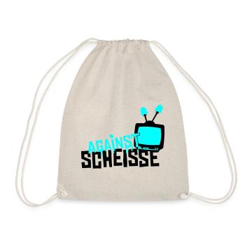 against scheisse - television - Turnbeutel - Natur - Vorne