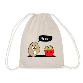 Kartoffel und Pommes Bro - Turnbeutel - Natur - Vorne