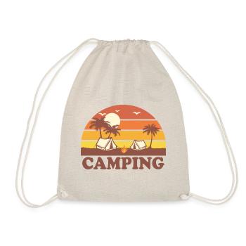 Idée cadeau camping camping tente coucher de soleil - Sac de sport léger - nature - Devant