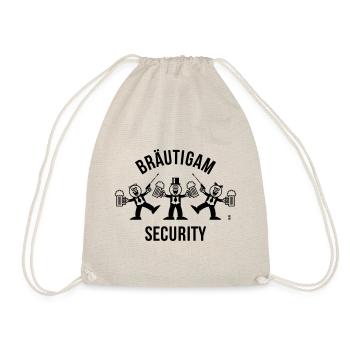 Bräutigam Security (JGA / Karikatur / Tanz / 1C) - Turnbeutel - Natur - Vorne