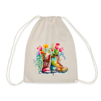 Bottes de jardin avec fleurs, joie de jardin, jardinier - Sac de sport léger - nature - Devant