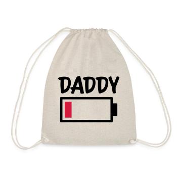 Daddy - Battery low - Drawstring Bag - nature - Front