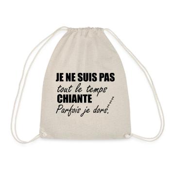 Je ne suis pas tout le temps chiante t-shirt femme - Sac de sport léger - nature - Devant
