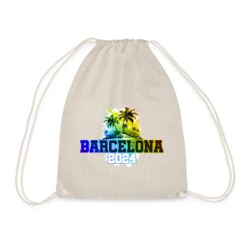 Barcelone 2024 Vacances Palmiers Colorés - Sac de sport léger - nature - Devant