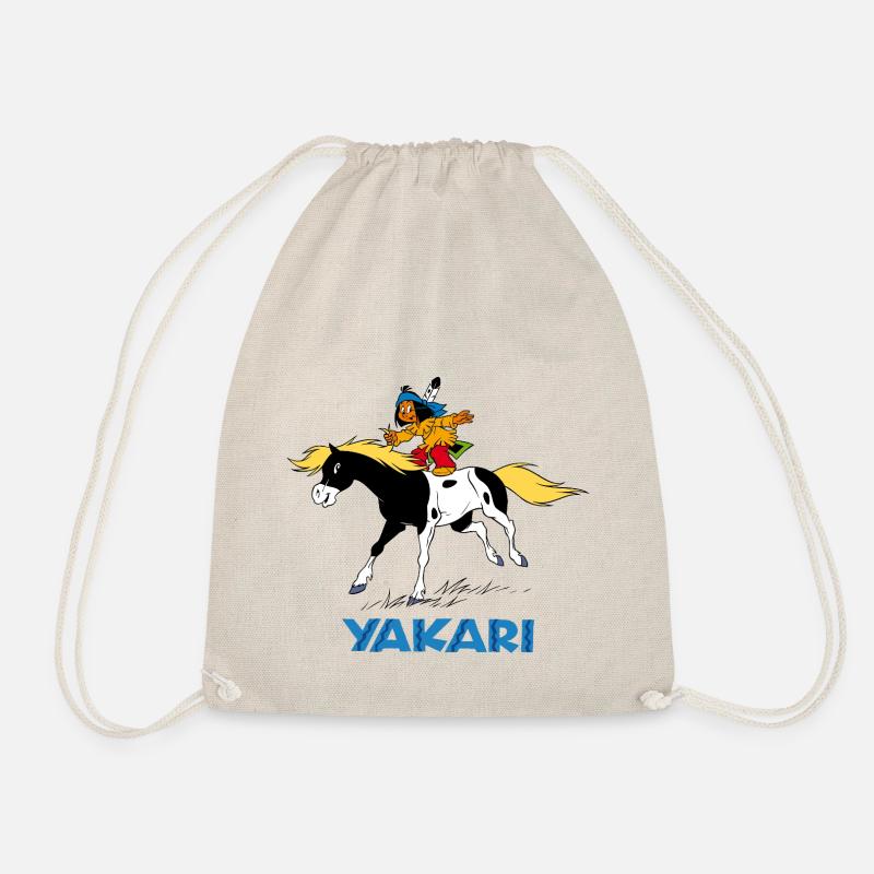 Yakari Stunt mit Kleiner Donner - Turnbeutel - Natur