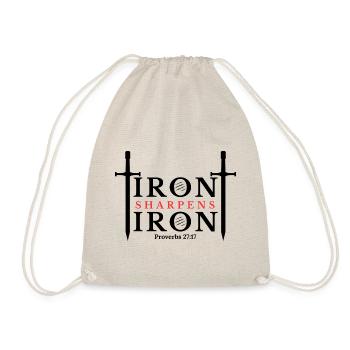 Iron Sharpens Iron - Proverbs 27:17 Clothing - Drawstring Bag - nature - Front