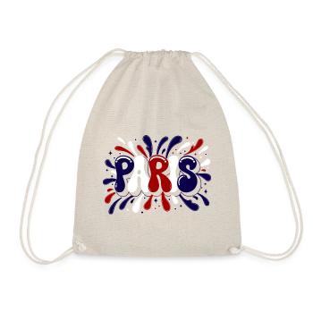 Paris Graffiti & Splash Blue White Red - Turnbeutel - Natur - Vorne