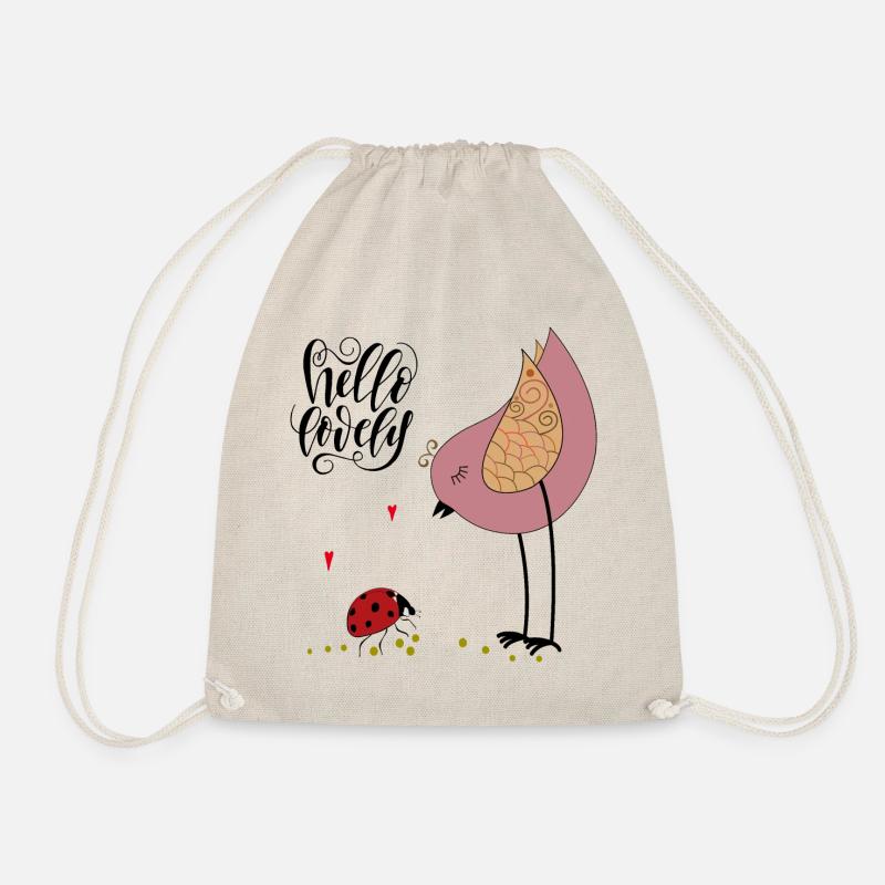 Hello Lovely Valentine - Turnbeutel - Natur