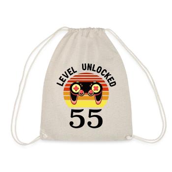 Niveau 55 débloqué 55 Anniversaire 55 ans - Sac de sport léger - nature - Devant