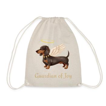 Guardian of Joy – Angel Dachshund - Drawstring Bag - nature - Front