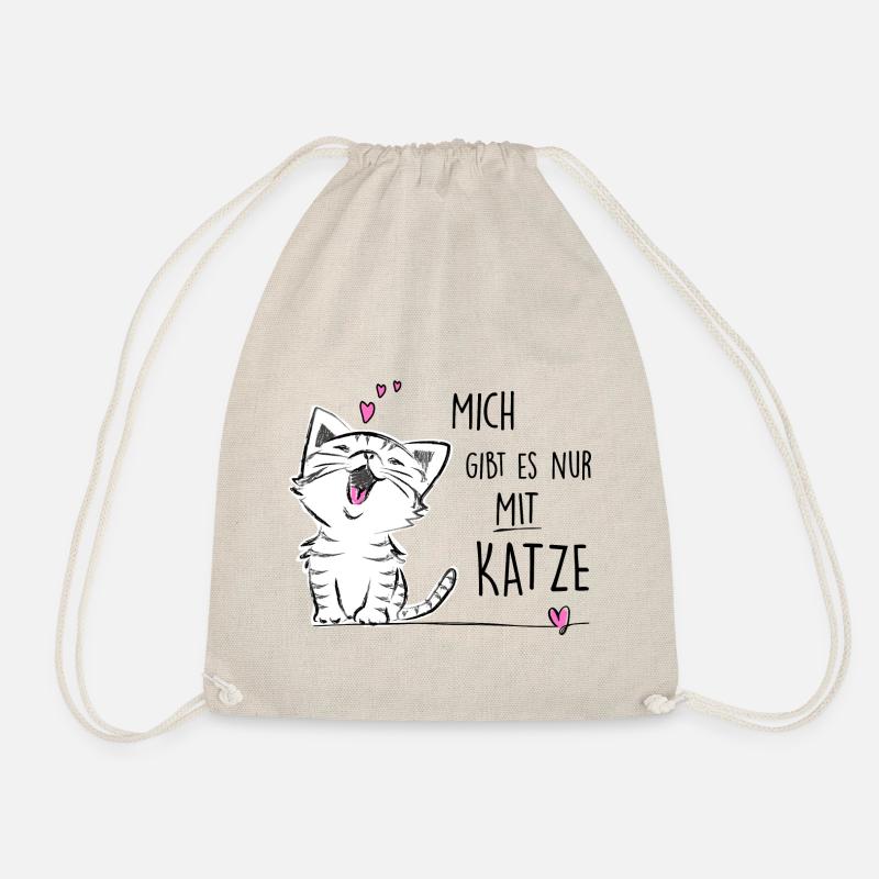 nur mit katze - Turnbeutel - Natur