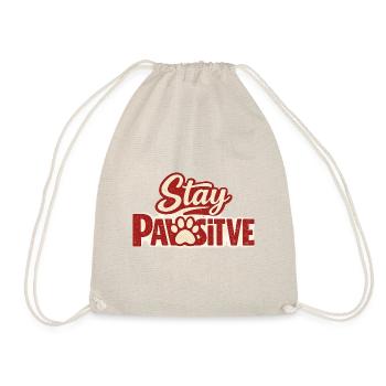 Stay Positive Pfotenprint Retro - Turnbeutel - Natur - Vorne