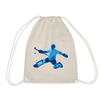 Field hockey goalkeeper blue - Drawstring Bag - nature - Front