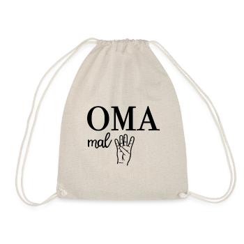 Oma Mal Vier Großmutter - Turnbeutel - Natur - Vorne