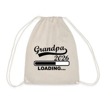 Grandpa 2026 Loading Fortschrittsanzeige - Turnbeutel - Natur - Vorne