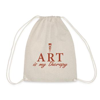 Kunst ist meine Therapie – Kreativ & Künstler - Turnbeutel - Natur - Vorne