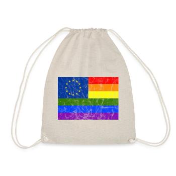 LGBT Rainbow Flag Europe Symbol EU Gay Pride - Drawstring Bag - nature - Front
