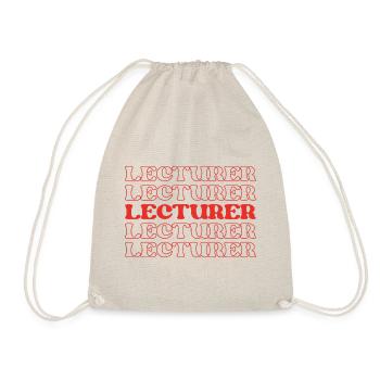 Lecturer Teacher Instructor Speaker Educator - Drawstring Bag - nature - Front