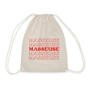 Masseurin, Massagetherapeutin, Masseurin, Bodyworker - Turnbeutel - Natur - Vorne