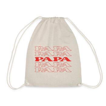 Papa Dad Father Pop Old Man - Drawstring Bag - nature - Front