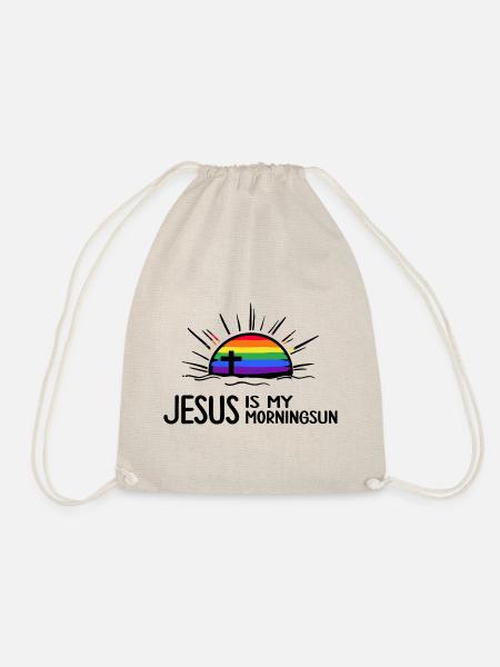 jesus christus regenbogen jesusfreak heilsarmee - Turnbeutel - Natur