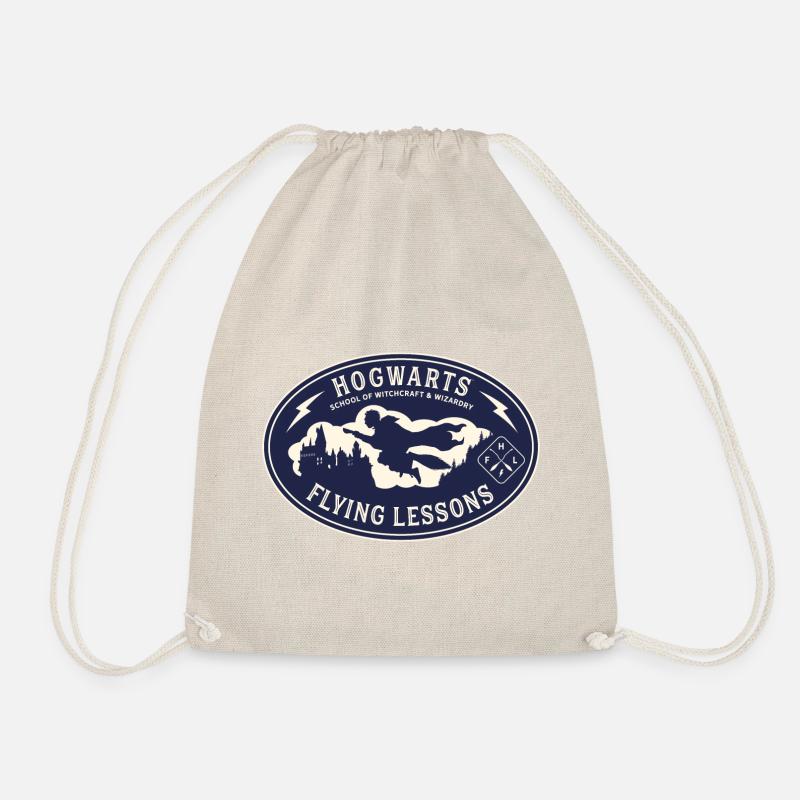 Harry Potter Hogwarts Flying Lessons - Drawstring Bag - nature