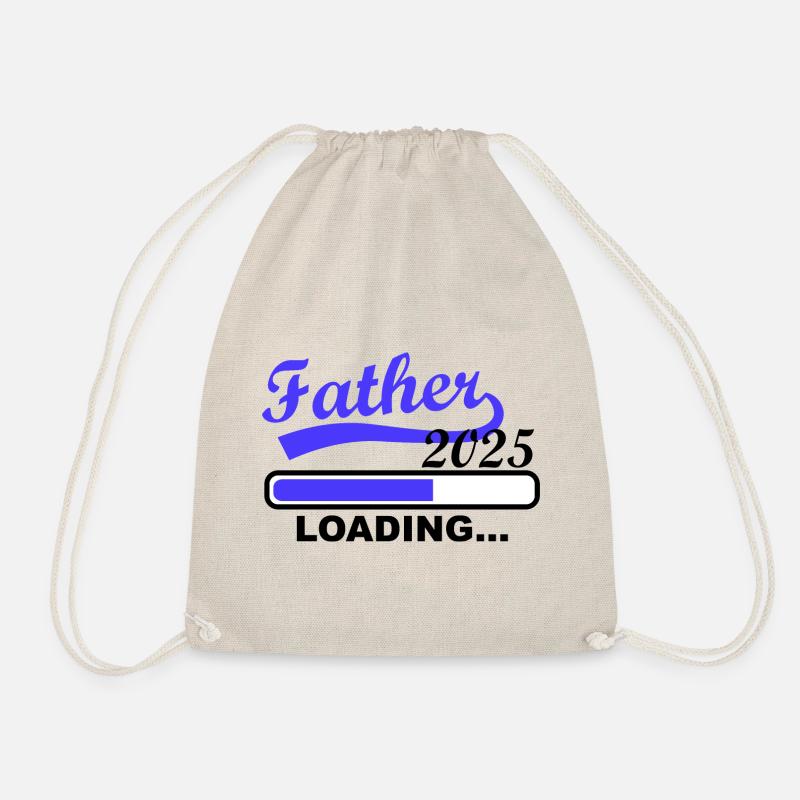 Vater 2025 loading, Ich werde 2025 Papa - Turnbeutel - Natur