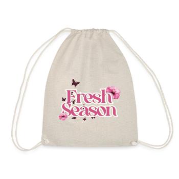 Fresh Season Floral Script - Drawstring Bag - nature - Front