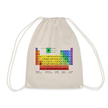 Periodic Table of the Elements New, Complete, Colorful - Drawstring Bag - nature - Front
