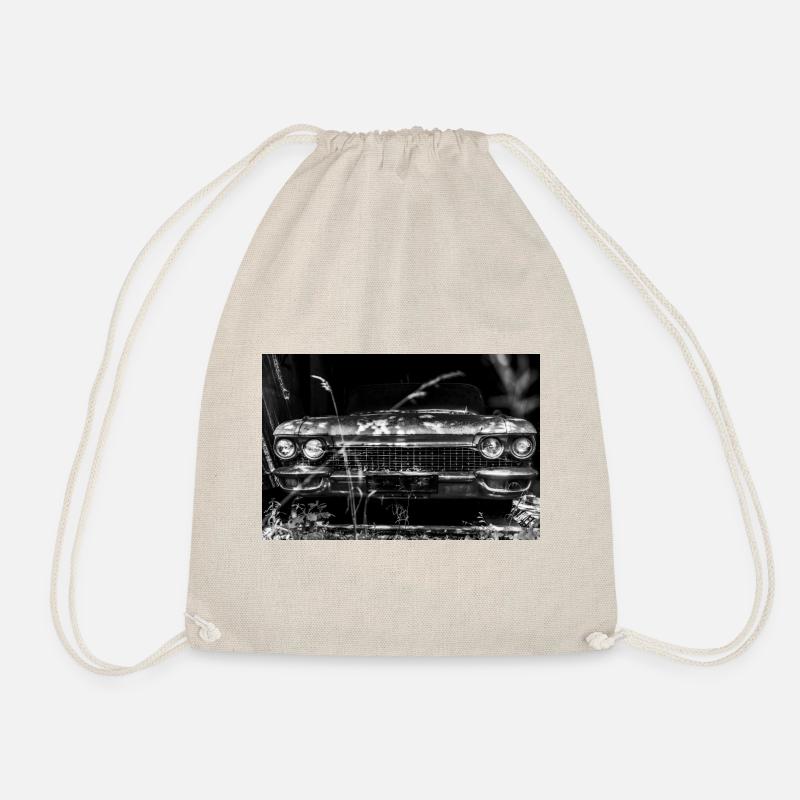 Cadillac classic car - Drawstring Bag - nature
