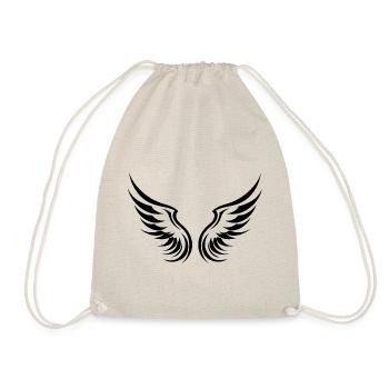 Wings symbol silhouette - Drawstring Bag - nature - Front