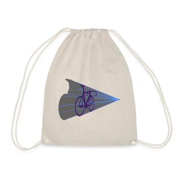 Futuristic Warping Bicycle Defying Physics - Drawstring Bag - nature - Front