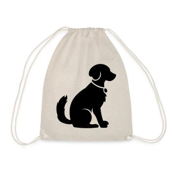 Dog shadow dog vector figure - Drawstring Bag - nature - Front