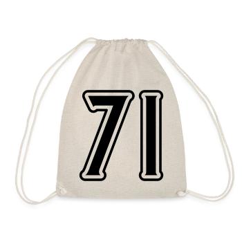71 Zahl Symbol - Turnbeutel - Natur - Vorne