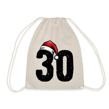 30 Numéro Noël - Sac de sport léger - nature - Devant