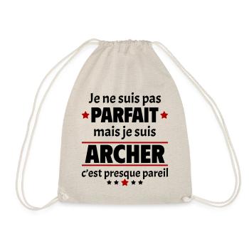 Pas parfait mais archer, fête des pères, noël - Sac de sport léger - nature - Devant