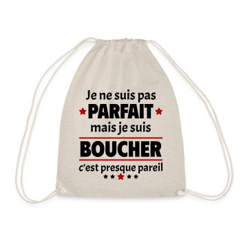 Pas parfait mais boucher, fête des pères, noël - Sac de sport léger - nature - Devant