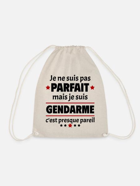 Pas parfait mais gendarme, fête des pères, noël - Sac de sport léger - nature