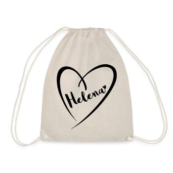 Helena nom prénom dans le cadre du coeur - Sac de sport léger - nature - Devant