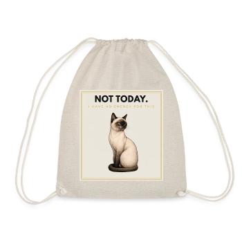 NOT TODAY Sarcastic Cat Design - Turnbeutel - Natur - Vorne