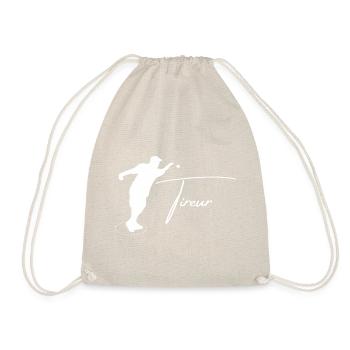 boule silhouette tireur - Turnbeutel - Natur - Vorne