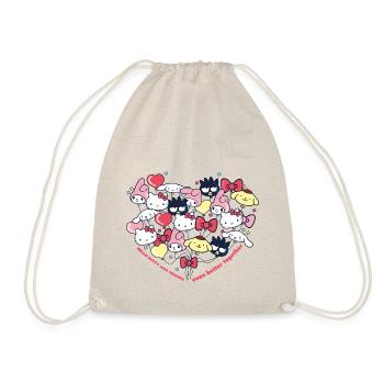 Hello Kitty And Friends Balloons In Heart Shape - Drawstring Bag - nature - Front