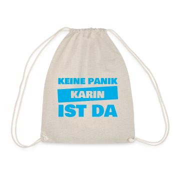 First name Karin - Drawstring Bag - nature - Front