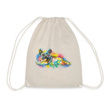Bouledogue français PD Moreno avec des lunettes - Sac de sport léger - nature - Devant