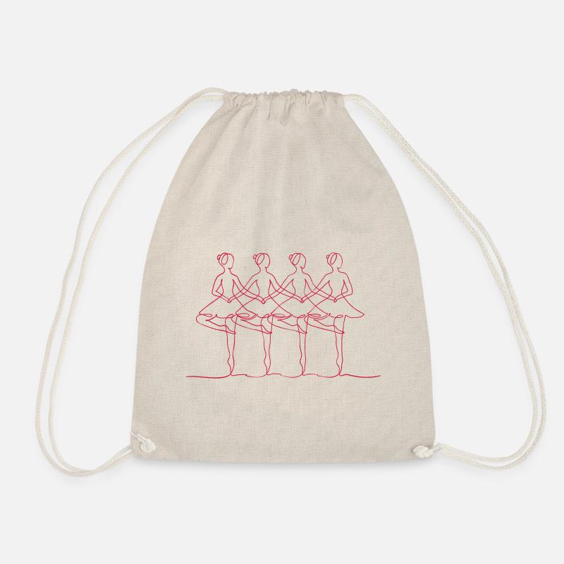 Swan Lake without text - Drawstring Bag - nature